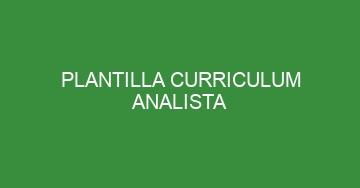mejor plantilla curriculum analista 1024
