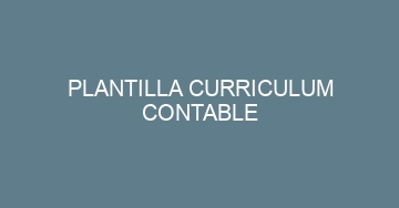mejor plantilla curriculum contable 1016