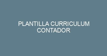 mejor plantilla curriculum contador 797