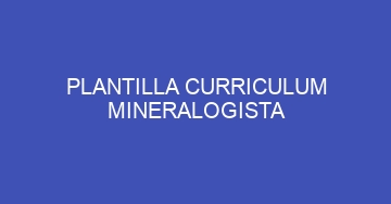mejor plantilla curriculum mineralogista 814