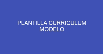 mejor plantilla curriculum modelo 1138
