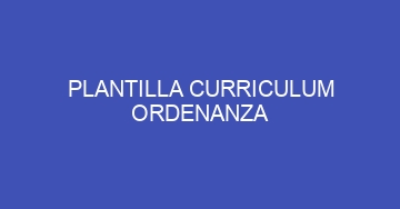 mejor plantilla curriculum ordenanza 964