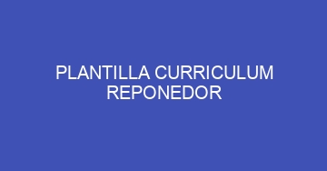 mejor plantilla curriculum reponedor 1130