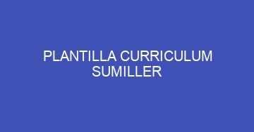 mejor plantilla curriculum sumiller 1072