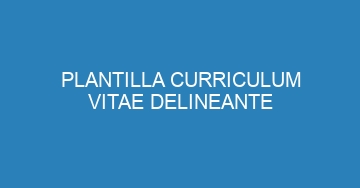 mejor plantilla curriculum vitae delineante 1167