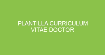 mejor plantilla curriculum vitae doctor 962