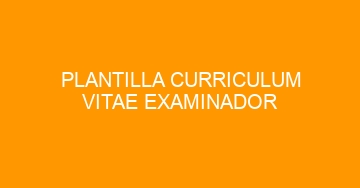 mejor plantilla curriculum vitae