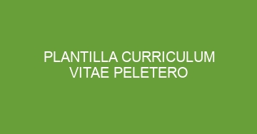 mejor plantilla curriculum vitae peletero 738